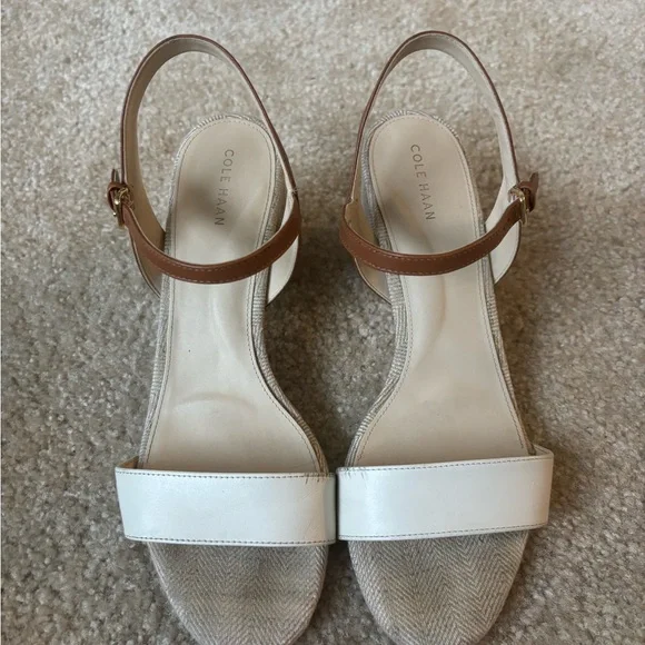 Cole Haan Women's Sandals in Cream and Tan - Picture 3 of 12